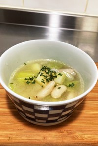 インゲン豆と春野菜のスープ