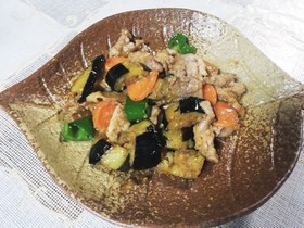 貴女風味で茄子豚の味噌炒め❤️ゆりさん風