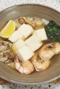 【一人鍋】海老と帆立の海鮮塩鍋