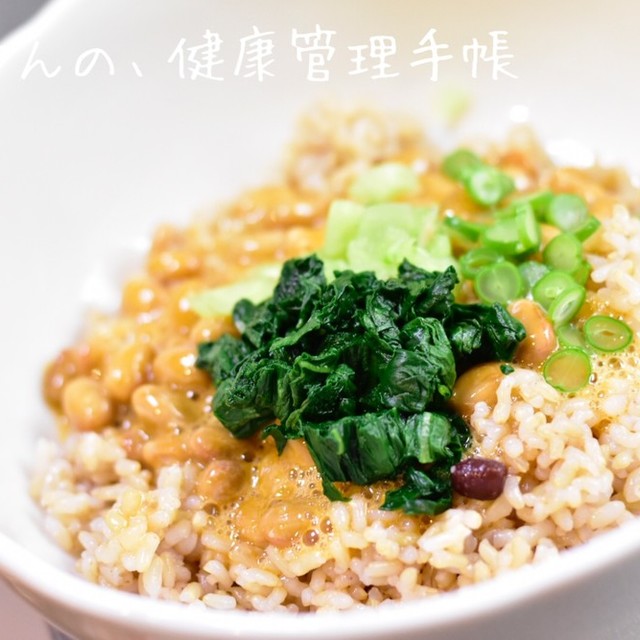 犬ごはん 納豆卵かけ玄米ご飯の青菜のせ レシピ 作り方 By ロンまま クックパッド 簡単おいしいみんなのレシピが360万品