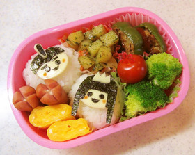 幼稚園 お弁当 雛祭り お雛様&お内裏様