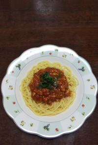 トマトソースを使ったタラのスパゲティー