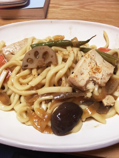 ☆こってり焼うどん☆肉豆腐リメイクの写真