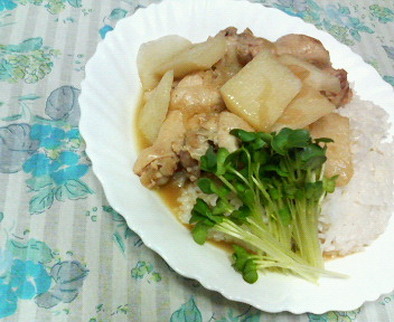 ✿手羽元と長芋の❀コンソメスープがけ✿飯の写真