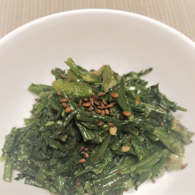 白だしでカンタン春菊のゴマひたし レシピ 作り方 By 犬ちゃぼ クックパッド