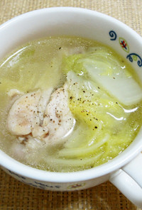 白菜と鶏手羽元のスープ