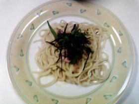 イカの塩辛スパゲティ