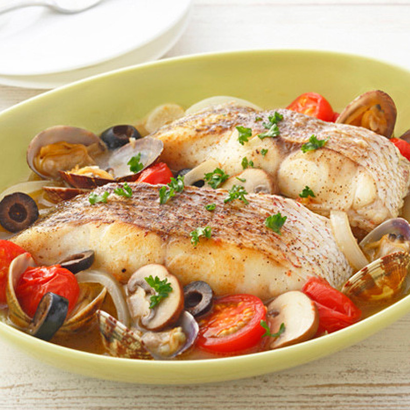 シリアルをまぶした魚の切り身のレシピ