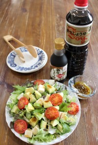 アボカド豆腐サラダわさび醤油ドレッシング