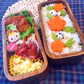 2月21日 パンダ弁当 詰め方