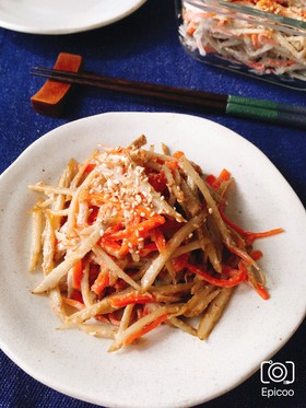 レンジで簡単!味染み胡麻マヨごぼうサラダ