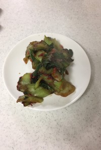 青梗菜と桜えびのポン酢炒め