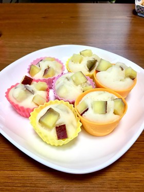 離乳食後期☆さつまいも蒸しパン(米粉)