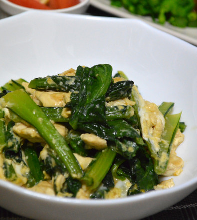 小松菜で簡単☆豆腐と卵のふわとろ炒めの写真