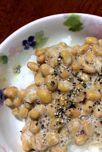 納豆ご飯＋粗挽き黒胡椒
