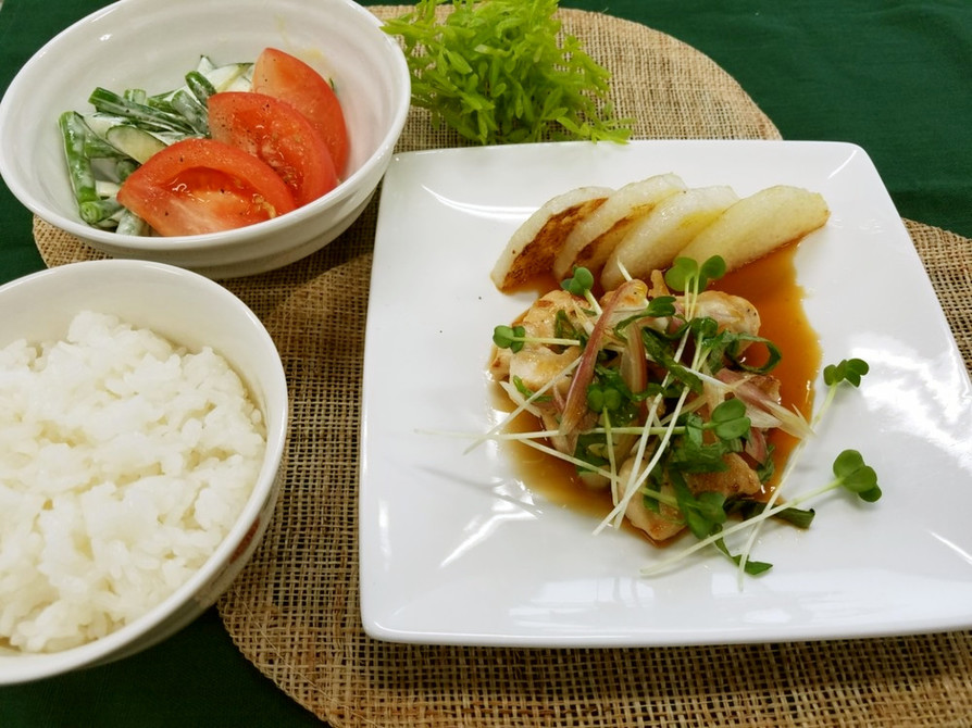 鶏の香味野菜サラダ仕立て（健康食）の画像