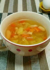 白いんげん豆と野菜のスープ