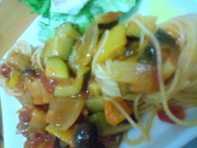 夏野菜の冷たいカッペリーニ