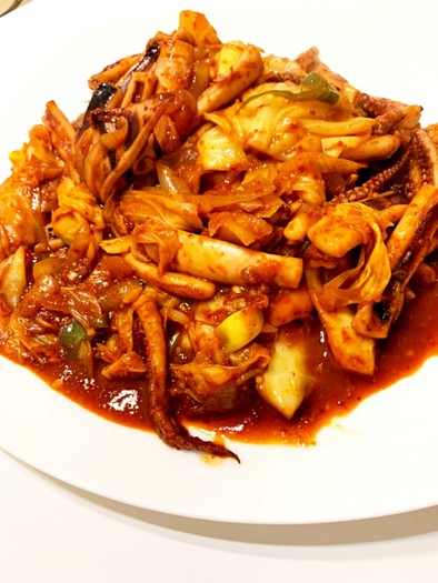 【韓国家庭料理】イカ炒めの写真