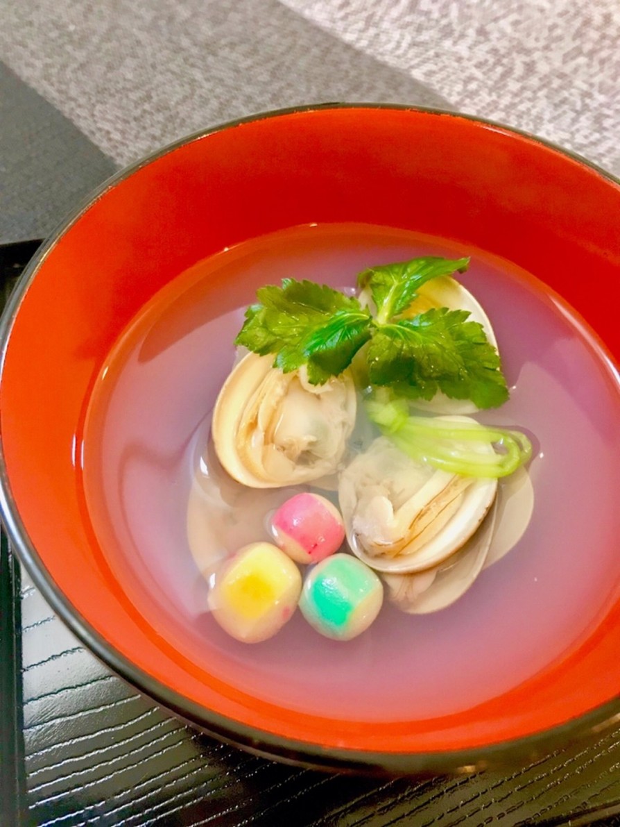 【雛祭り・お食い初め】蛤のお吸い物 潮汁の画像