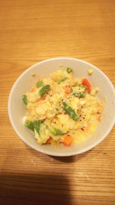 レンジで 半熟卵かけご飯の写真