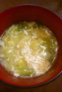 キャベツのふわふわ卵スープ