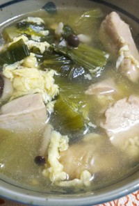 鶏ムネとチンゲン菜の中華スープ