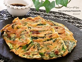 ニラとチーズのもっちり☆チヂミ