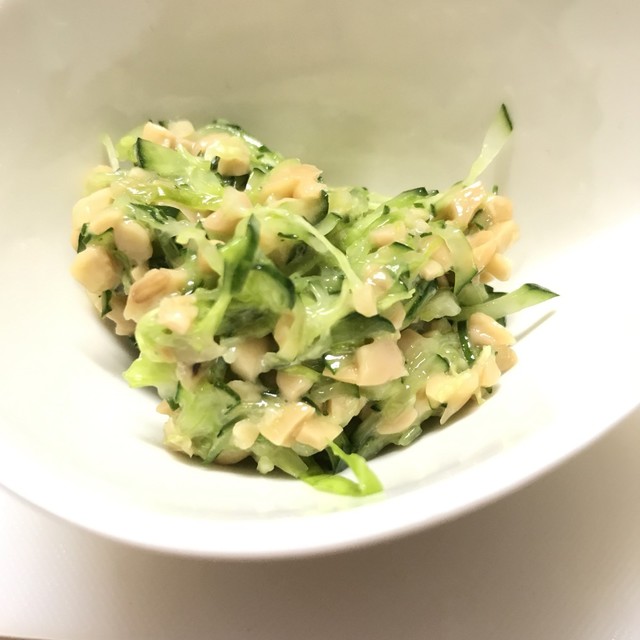 野菜嫌いの子どもでも食べれる 納豆サラダ レシピ 作り方 By りくんママ クックパッド