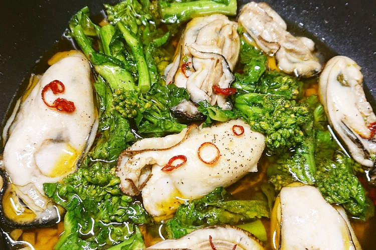 簡単 旬の牡蠣と菜の花deアヒージョ レシピ 作り方 By ラスクおじさん クックパッド 簡単おいしいみんなのレシピが351万品