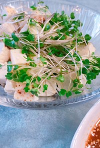 ブロッコリースプラウトと焼き豆腐のサラダ