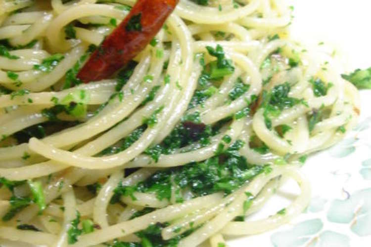パセリ が主役なスパゲティ レシピ 作り方 By Yume Ba Ba クックパッド 簡単おいしいみんなのレシピが365万品