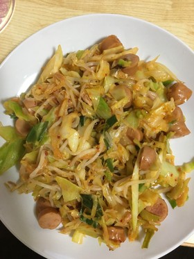 簡単☆キムチ野菜炒め