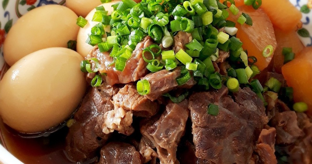 圧力鍋で 牛すね肉と大根と卵の煮物 レシピ 作り方 By 桃のやさしい薫り クックパッド 簡単おいしいみんなのレシピが358万品