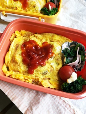お弁当に✨簡単卵乗っけ和風オムライス