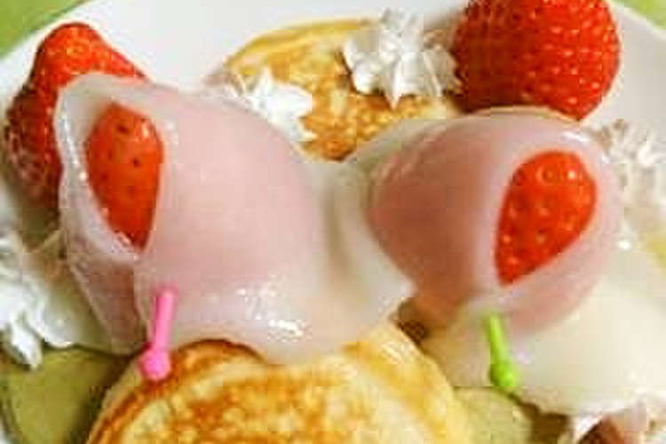 苺とホットケーキミックスでお雛様ケーキ レシピ 作り方 By コープかごしまのお店 クックパッド