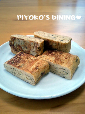 意外にマッチング~♡海苔の佃煮の卵焼き