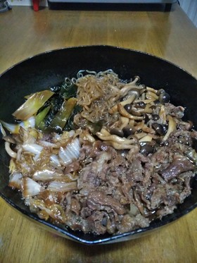 時短割り下の豚こま肉すき焼き❤