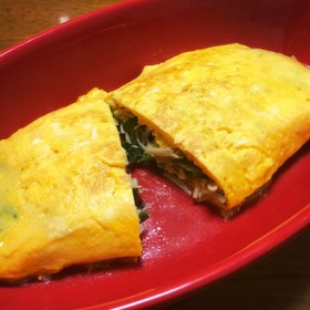 えのき茸とほうれん草のチーズオムレツ☻*