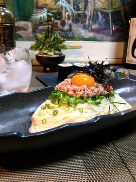 サバ缶アレンジ料理【明太胡麻油そうめん】