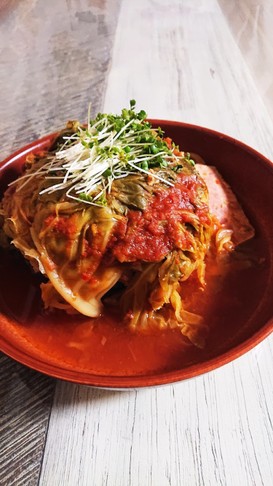 キャベツ1たま煮込み
