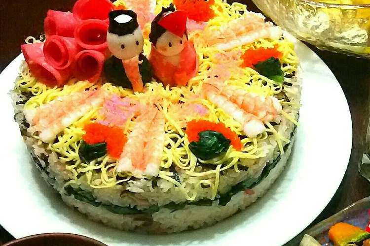 とっておき ひな祭りのちらし寿司ケーキ レシピ 作り方 By まる78 クックパッド