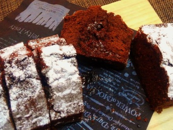 フォンダショコラ風チョコパウンドケーキ♪