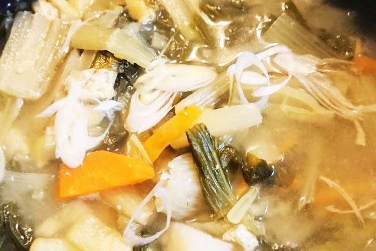 たい採とか体菜 漬け菜汁 煮菜 にな レシピ 作り方 By 智恵ちゃんのつく恋慕 クックパッド