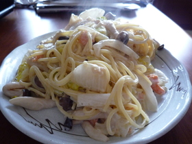 ☆キャべ鮭タマきのクリームパスタ☆