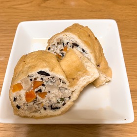 豆腐と挽き肉の五目巾着煮