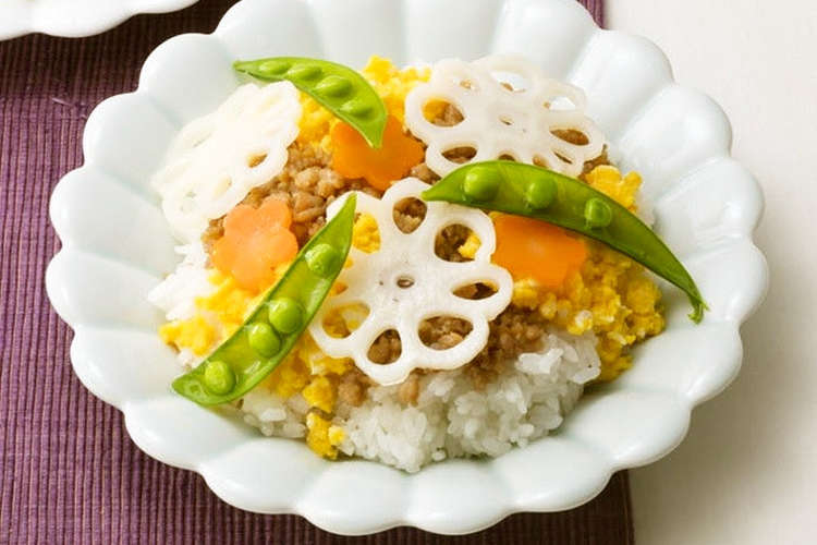 れんこんと鶏そぼろのちらし寿司 レシピ 作り方 By 福島県 クックパッド