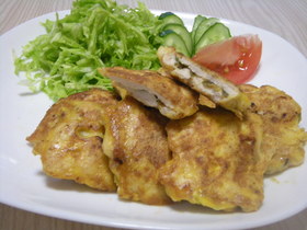 ~鶏肉の梅と大葉サンドピカタ~