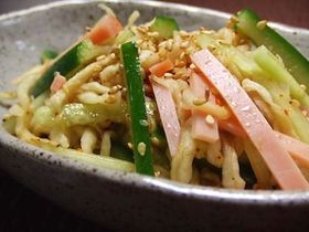 切干大根ときゅうりのピリ辛もろみ醤油和え