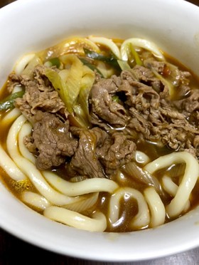 レトルトカレーで手抜きカレーうどん